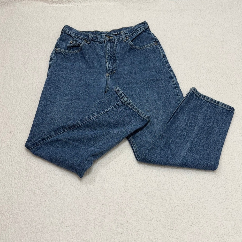 Lands End Direct Merchants Womens Size 8‎ Regular Blue Denim Jeans High Rise